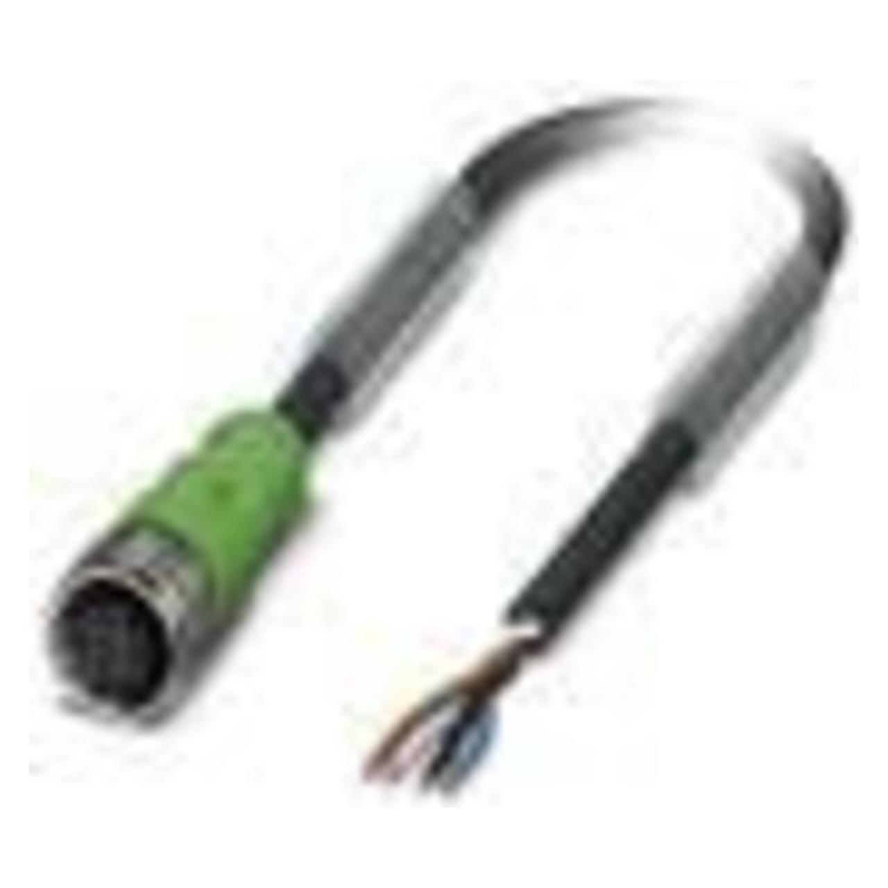 Phoenix Sensor-/Aktor-Kabel SAC-4p- 5.0-PVC/M12FS, Elektronikkabel + Stecker, Schwarz