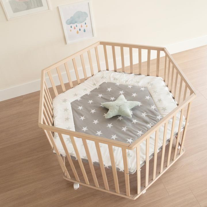 Produktbild Roba Laufgitter 6-eckig 'Little Stars' Little Stars (118.50 cm, 103.50 cm, Buche)