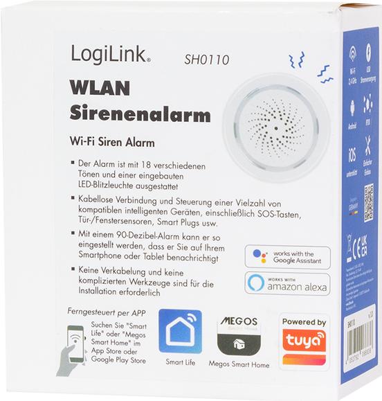 Produktbild LogiLink Smart Home Wi-Fi USB Siren Alarm