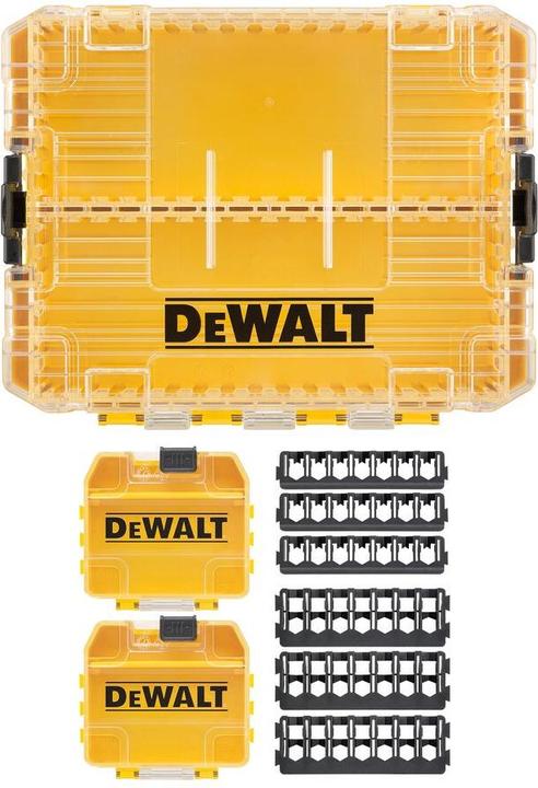 Actual product image DeWalt Medium-heavy case+ (DT70803-QZ) with 2 small large storage boxes and 6 tip holders (6 pieces)