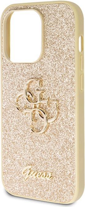 Produktbild Guess GUHCP14LHG4SGD iPhone 14 Pro 6.1" złoty/gold hardcase Glitter Script Big 4G (Apple iPhone 14 Pro)