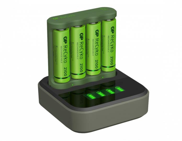 Immagine prodotto GP Batteries ReCyko B4D45 4x LCD 4Port Docking St. + 4x AA NiMh 2100mAh (4 pz., AA, AAA)