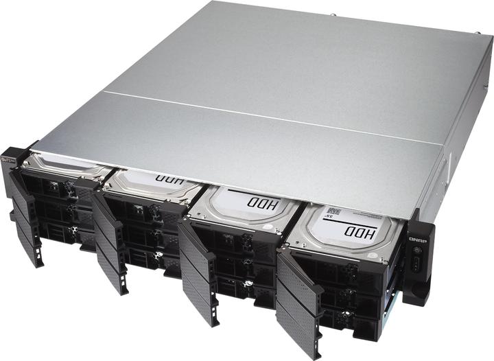 Actual product image QNAP TS-h1283XU-RP-E2136-128G 12-bay Intel Xeon E-2136 6 cores/12 threads boost up to