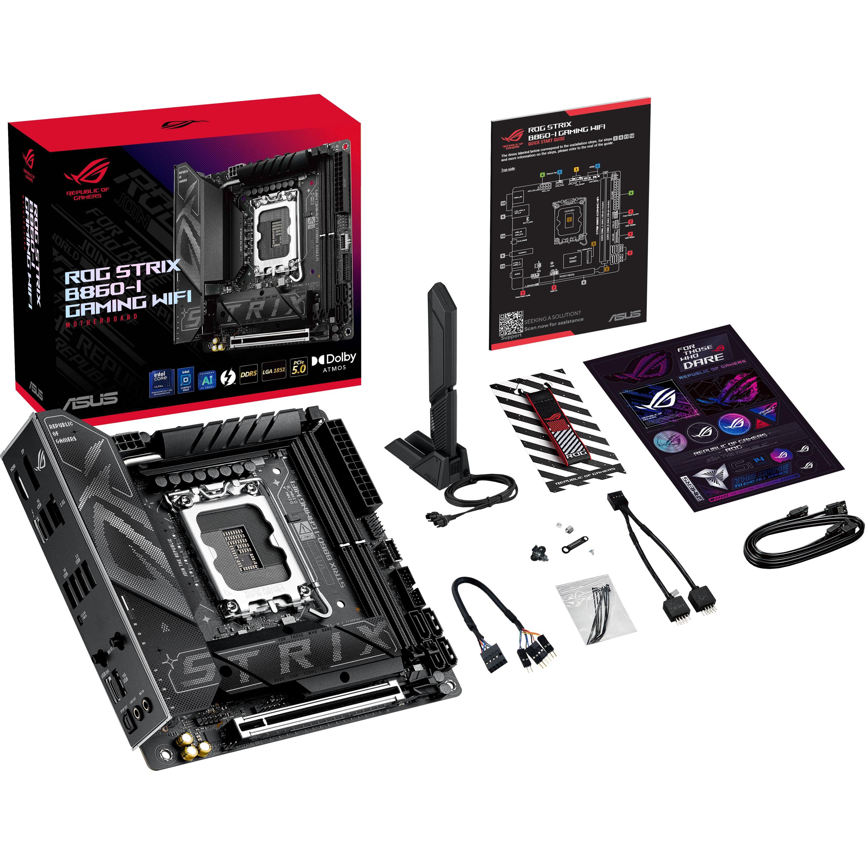ASUS ROG STRIX B860-I GAMING WIFI (LGA 1851, Intel B860, Mini-ITX), Mainboard