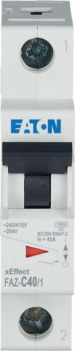 Produktbild Eaton MCB, 40A, C-type, 1Pole, 15kA