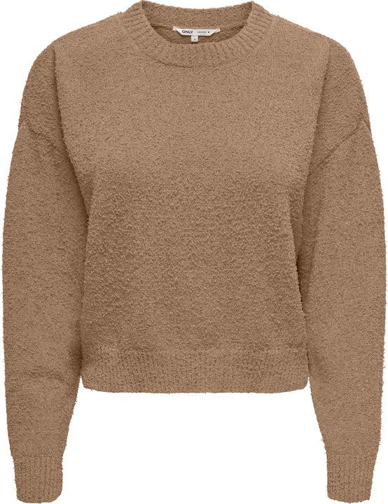 Only Rundhals Gerippte Ärmelbündchen Tief angesetzte Schulter Pullover Strickpullover (XL)