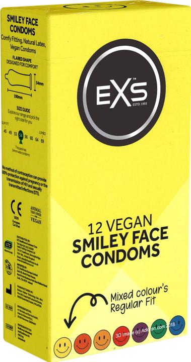 Productafbeelding EXS Smiley Face Regular - Condoms - 12 Pieces (12 Pcs.)