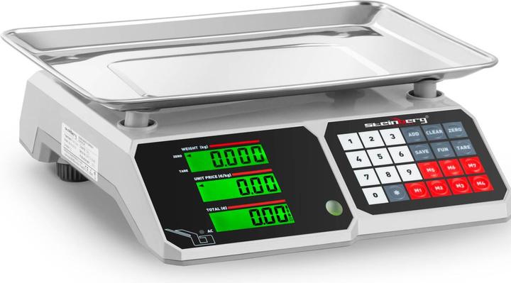 Produktbild Steinberg Kontrollwaage LCD Profi Ladenwaage Preiswaage 30Kg 1G Marktwaage Tischwaage