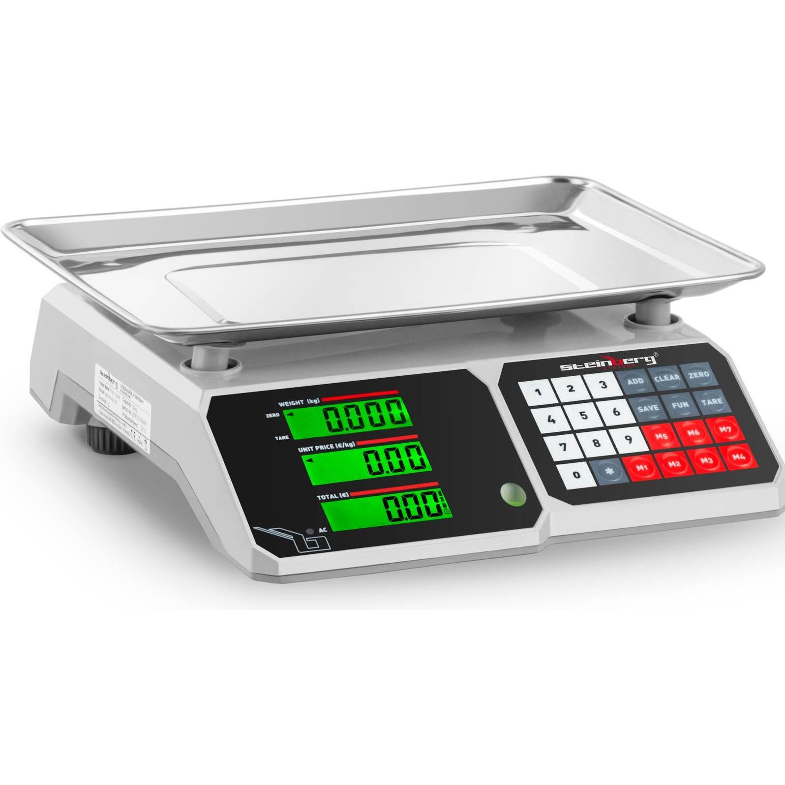 Thumbnail - Steinberg, Feinwaage, Kontrollwaage LCD Profi Ladenwaage Preiswaage 30Kg 1G Marktwaage Tischwaage