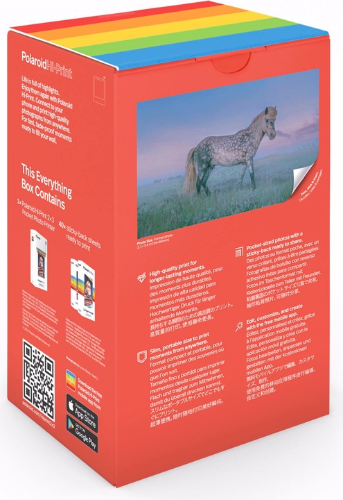 Actual product image Polaroid Hi-Print 2x3 Printer Everthing box