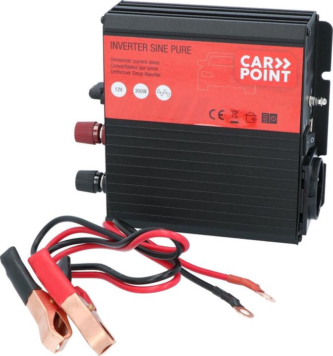 Actual product image Carpoint Pure Sinus Omvormer 12V>230V 300W