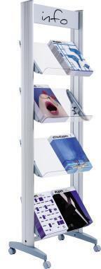 Actual product image kaiserkraft Mobile metal brochure stand (A4)