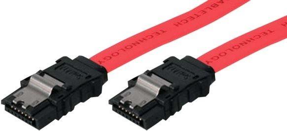 Produktbild Tecline SATA 300 Kabel, 7pol SATA Stecker an 7pol SATA Stecker, mit Verriegelung, 0,5 m Hochwertiges, abgesc