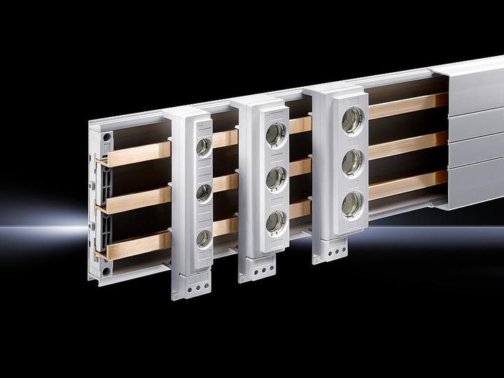 Actual product image Rittal Bus-mounting fuse SV 3427.040 (W x H) 56 mm x 251 mm Polyester Grey (RAL 7035) Suitable for Sam (Base)