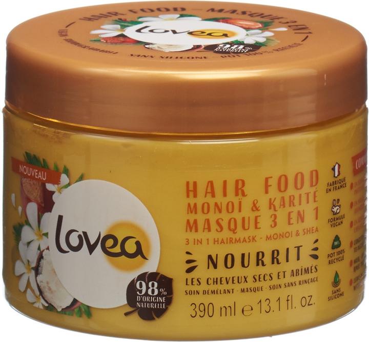 Immagine prodotto Lovea Maschera alimentare per capelli 3 in 1 Burro di Carite Monoi (390 ml)