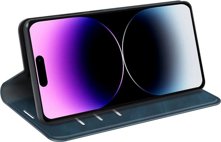 Produktbild Cover-Discount iPhone 15 Pro Max - Stand Flip Case Hülle blau (Apple iPhone 15 Pro Max)