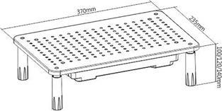 Image du produit Powerton ERGO BUCO Ständer unter Monitor, schwarz