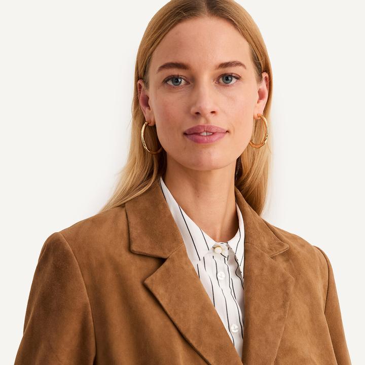 Actual product image Anne Weyburn Buttoned goatskin coat