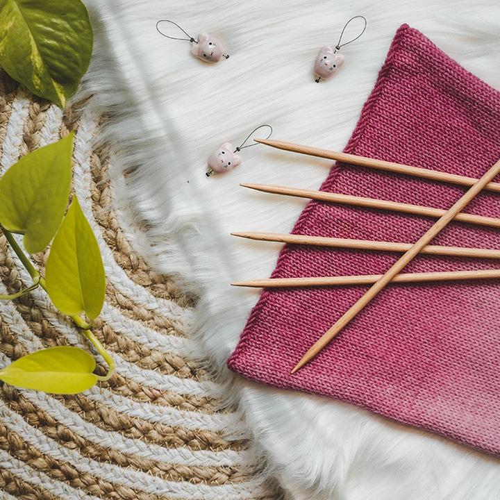 Actual product image Knitpro Needle set sock needles Basix Birch / 5 pieces