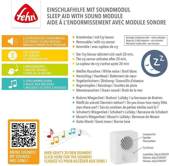 Image du produit Fehn Einschlafhilfe Wal Türkis