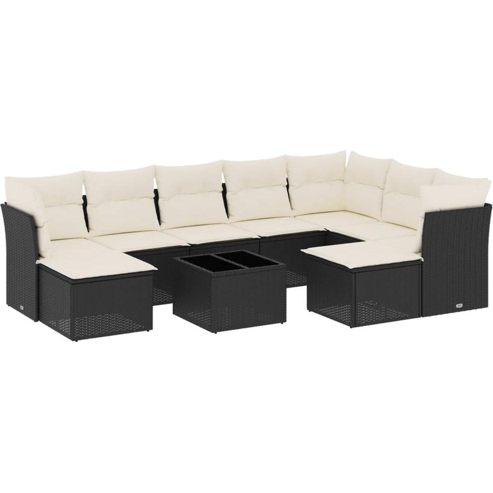 VidaXL, Gartenlounge, 10-tlg. Garten-Lounge-Set mit Kissen