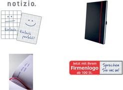 Produktbild Avery Dennison Zweckform Notizbuch "Notizio", DIN A4, kariert Hardcover, 80 Blatt, gebunden, 90 g/qm satiniertes Pa (A4, Kariert, Harter Einband)