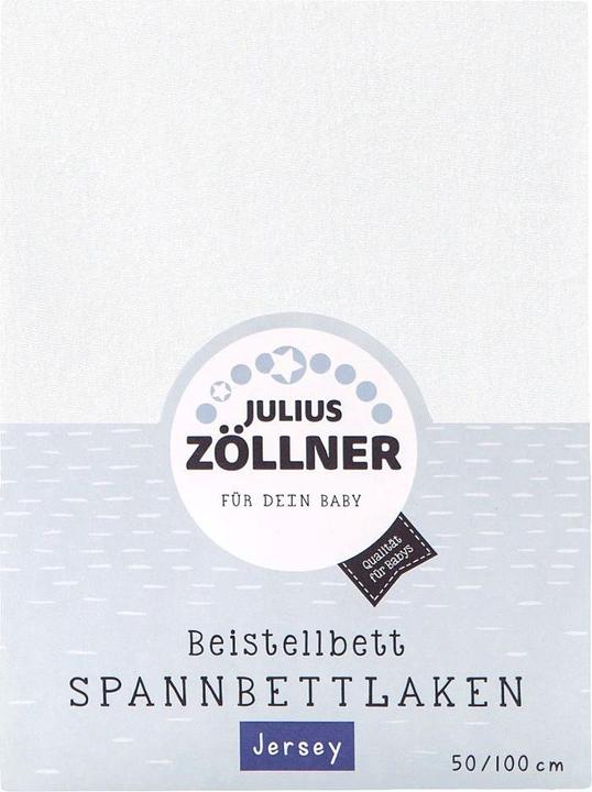 Julius Zöllner Jersey fitted sheet for the co-sleeper 50x100cm, white (50 x 100 cm)