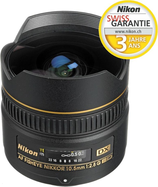 Produktbild Nikon AF DX Fisheye- 10.5mm, f/2.8 G ED - (EU) (Nikon DX, APS-C / DX)