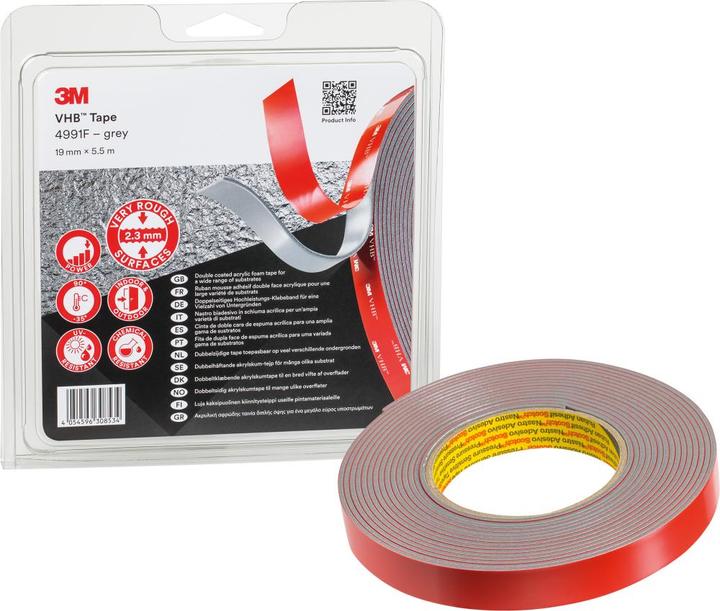 Immagine prodotto 3M Nastro di montaggio biadesivo VHB 4905-F (12 mm)
