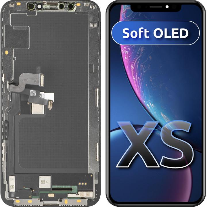 Actual product image MP Display Unit f?r iPhone XS, Soft OLED FHD Version, Aftermarket, Black (Apple iPhone XS)