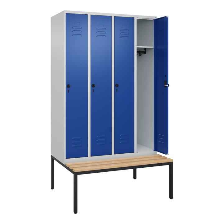 Actual product image C+P Garderobenschrank Classic Plus, Abteilbreite 30 cm, mit Sitzbank (92 cm, 186 cm)