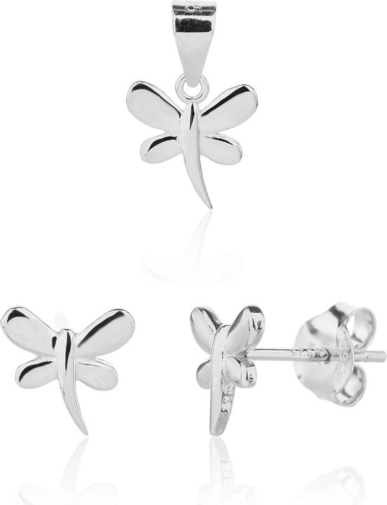 JVD - Playful silver jewelry set Dragonflies SVLS0123SJ60000 (pendant. earrings) (Silber)
