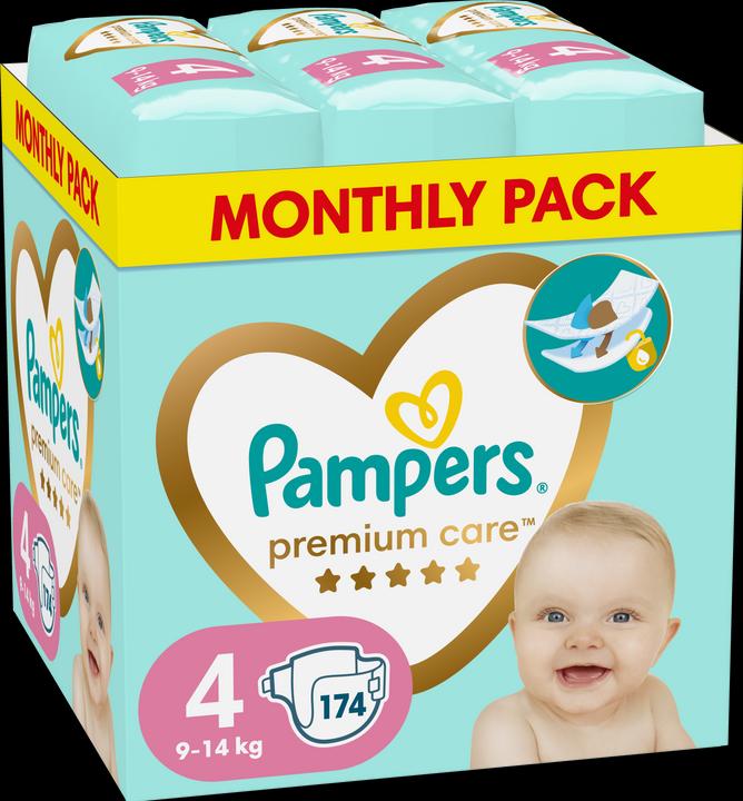 Produktbild Pampers Premium Care (Gr. 4, Monatsbox, 174 Stück)