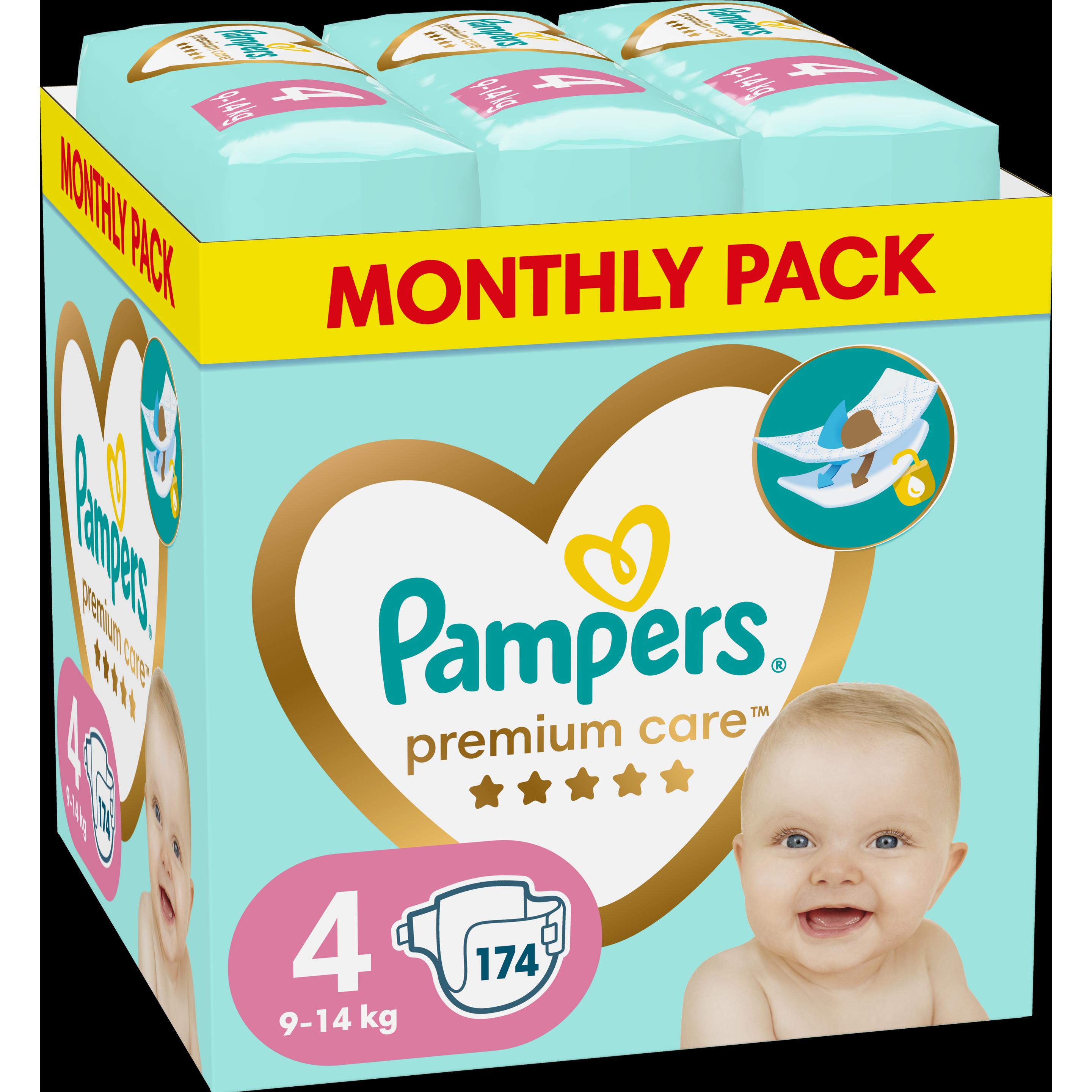 Pampers Premium Care (Gr. 4, Monatsbox, 174 Stück)