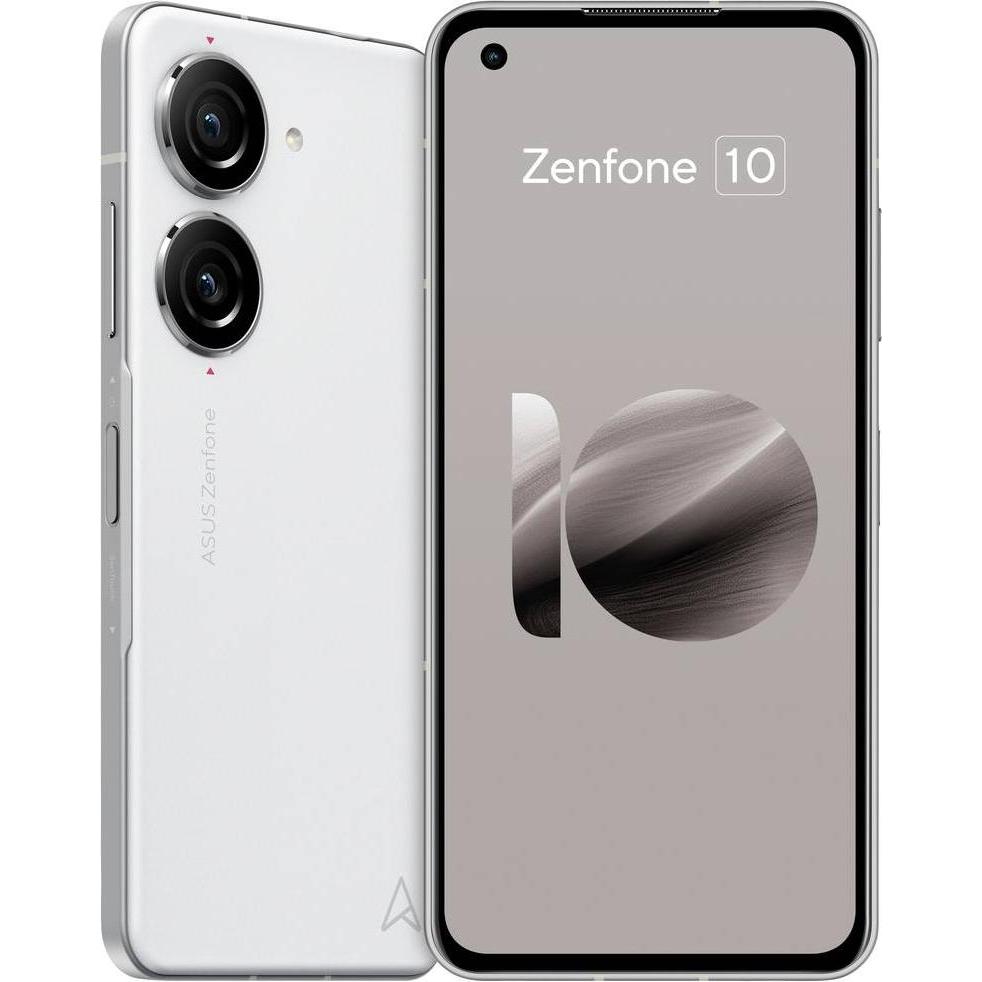 ASUS Zenfone 10 (256 GB, Comet White, 5.90", Dual SIM, 50 Mpx, 5G), Smartphone, Weiss