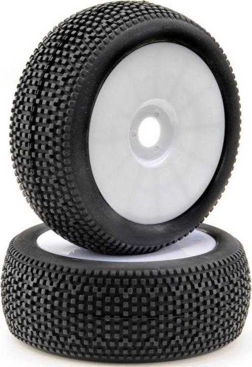 Absima 1:8 Buggy ruote complete Minipin Disk bianco 1 coppia