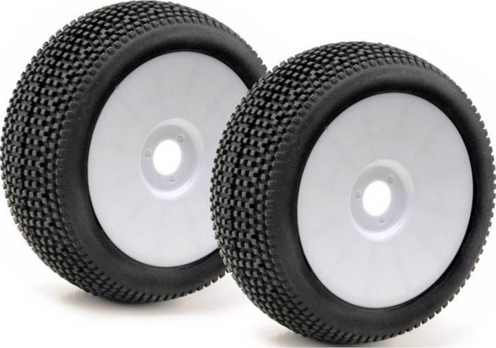 Actual product image Absima 1:8 Buggy Complete Wheels Minipin Disk White 1 Pair