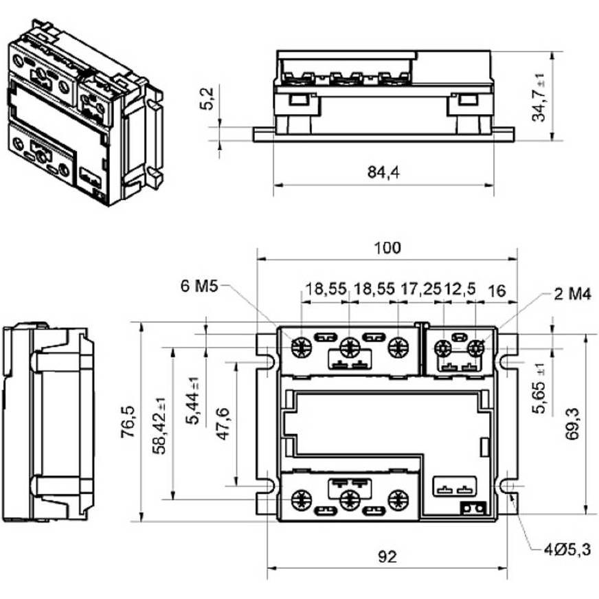 Thumbnail - Crouzet Halbleiterrelais GN325DSZH SSR GN3 Last-Strom (max.): 25 A Schaltspannung (max.): 510 V/AC Spezielle, Relais