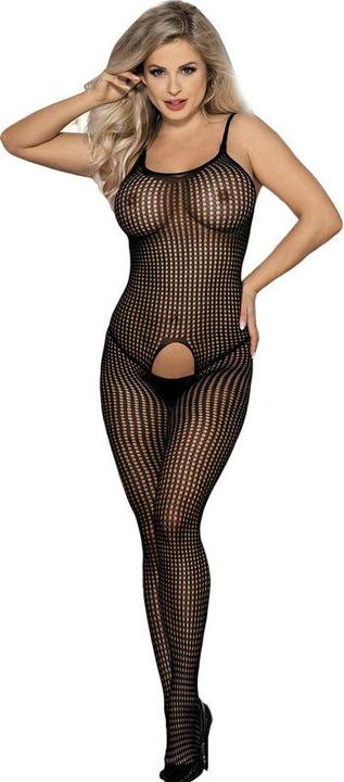 Produktbild Subblime 951726 Schwarzer Elastischer Netz-Bodystocking Mit Schrittfreiem Unterteil Eine Grã–Sse (One Size)