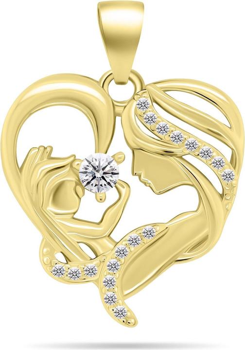 Brilio Argento - Bellissimo ciondolo Madonna placcato oro PT127Y