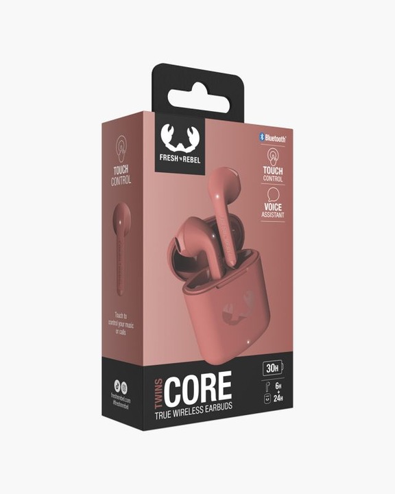 Productafbeelding Fresh'N Rebel n Rebel - Twins Core - Echte draadloze oordopjes - Safari Red (Geen ruisonderdrukking, 6 h, Draadloze)