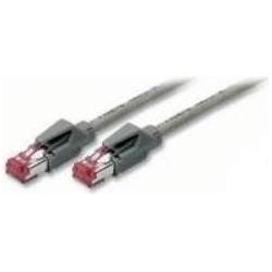 Tecline Patchkabel S/FTP, PiMF, Cat 6, grau, 1,5 m halogenfrei, mit Draka-Kabel und Hirosesteckern TM21 (bis (S/FTP, CAT...