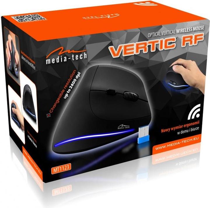 Actual product image Media-Tech Wireless Vertical Mouse for VERTIC MT1122 (Wireless)