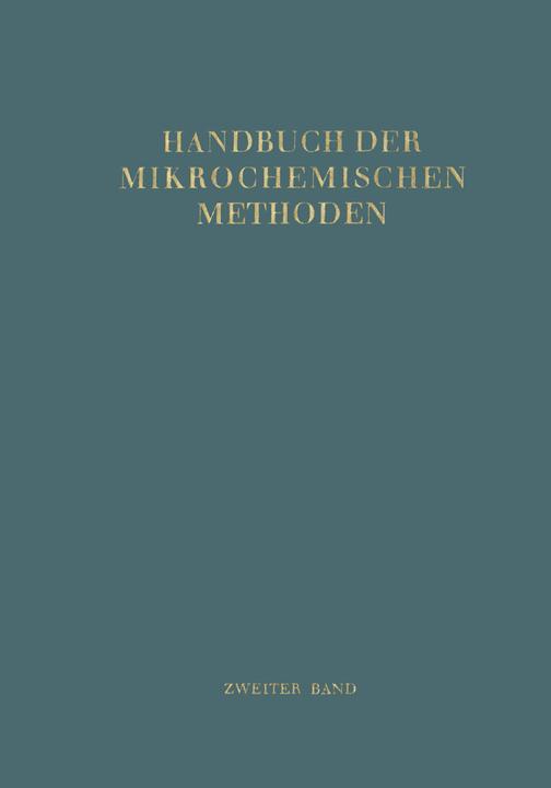 Produktbild Handbook of Microchemical Methods (B. Karlik, E. Broda, H. Lauda, K. Lintner, T. Bernert, T. Schönfeld, 2014)