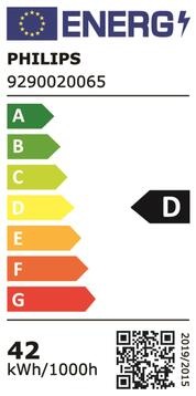 Energy Label Philips Professional LED lamp (E27, 42 W, 5700 lm, 1 x, D)