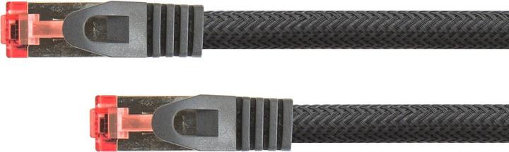 Produktbild Python RNS® Patchkabel mit Rastnasenschutz und Nylongeflecht, Cat. 6, S/FTP, PiMF, PVC, 250MHz, OFC, schwar (S/FTP, CAT6, 25 m)