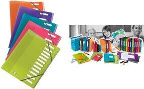 Image du produit Elba Classeur " School Life", 12 compartiments, DIN A4, PP intercalaires transparents, élastiques d'angle (A4, 1x)