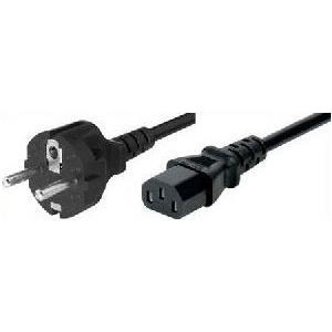 Thumbnail - Tecline Netzanschlusskabel, Schukostecker gerade an Kaltgerätebuchse, schwarz, 1,8 m Netzanschlusskabel für (1.80 m), St...