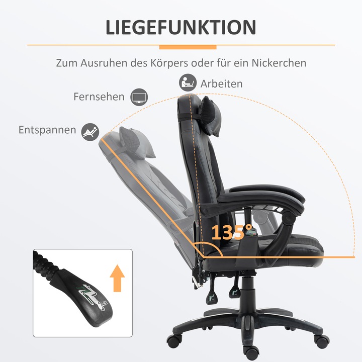 Produktbild Homcom Bürostuhl mit Wärmefunktion