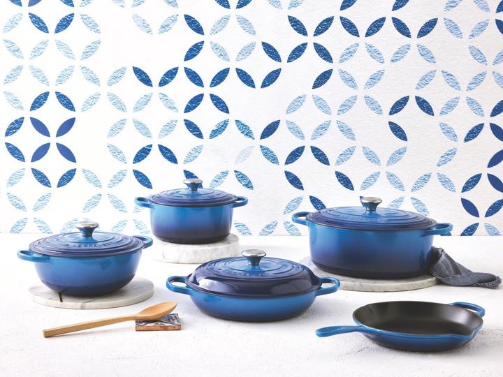 Produktbild Le Creuset Stew Pot Signature rund azure 22cm (Kochtopf, Gusseisen, 22 x 13.20 cm)